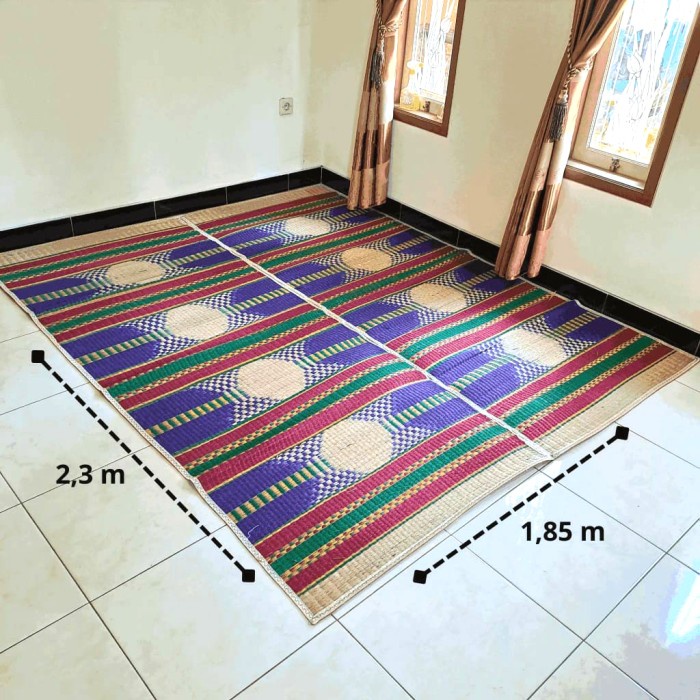 NEW tikar pandan tikar mendong lipat tikar tradisional tikar anyam motif