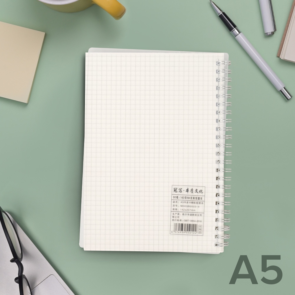 

Buku Binder Catatan Jurnal Harian Notebook Ukuran A5 - S2526 Grid Pages - Putih | Jakhoki