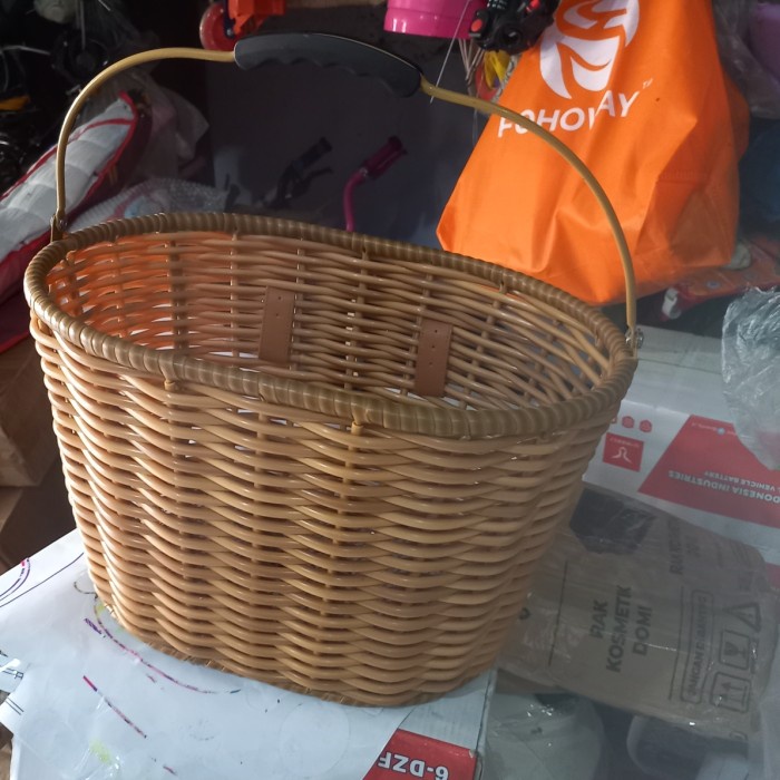 PRODUK TERBATAS Keranjang Sepeda Polygon Sierra Oosten Classic Rotan Vintage ORI