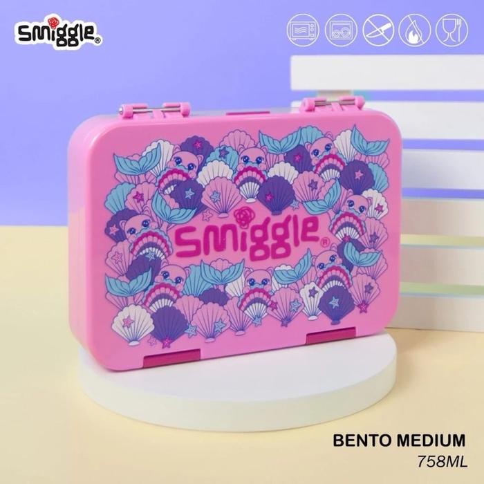 ASLI.. SMIGGLE HI THERE CAT MERMAID PINK BACKPACK/LUNCHBAG/LUNCHBOX BENTO/ BOTTLE/PENCIL