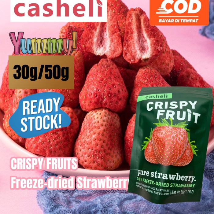 

Strawberry Kering Freeze Dried Strawberry Utuh Premium Crispy Healthy