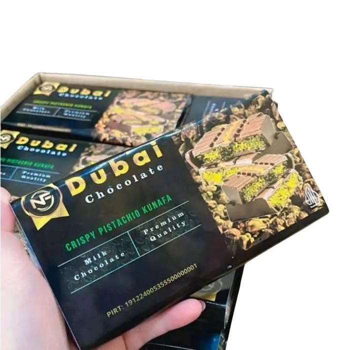 

COKLAT DUBAI NF MILK CHOCOLATE Crispy Pistachio Kunafa 250gram Cokelat JUMBO