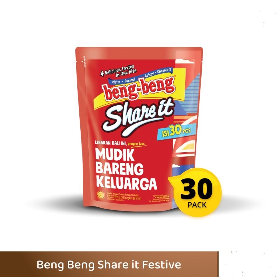 

(R) WAFER COKLAT BENG-BENG SHARE IT 285GR FESTIVE