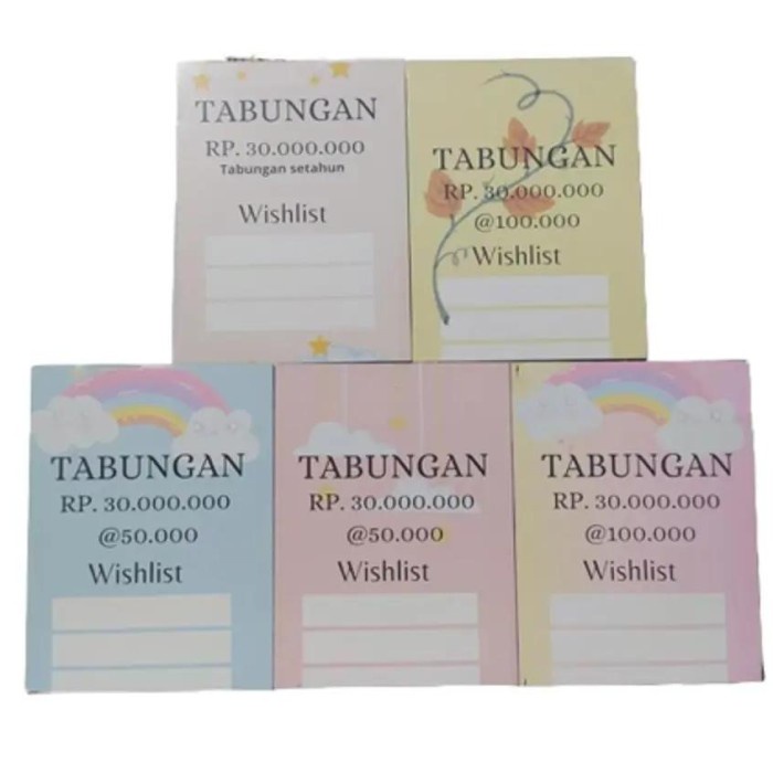 PROMO Celengan Target 30 Juta 50k Pelangi Besar Kunci Gembok 15x15x20 cm Kayu MDF