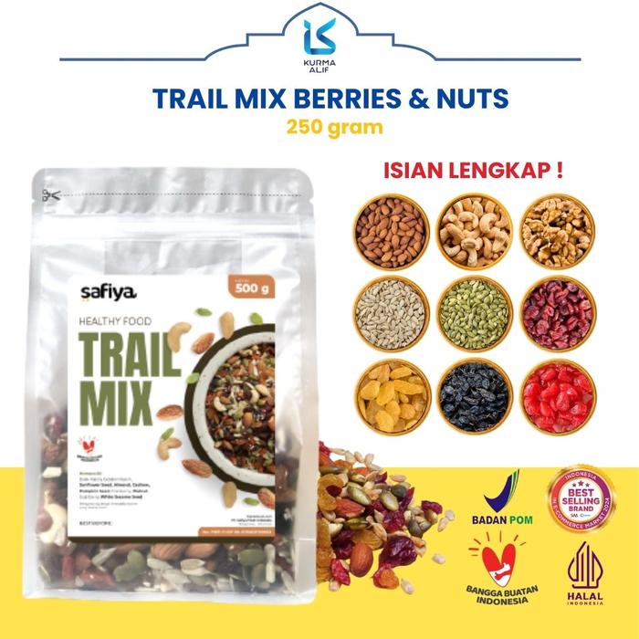 

terbaru !!! trail mix safiya berry nut and seed original cemilan enak ready