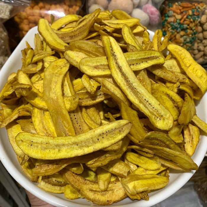 

terbaru !!! 1 kg kemasan keripik pisang rasa gurih dan renyah cemilan makanan food snack ready