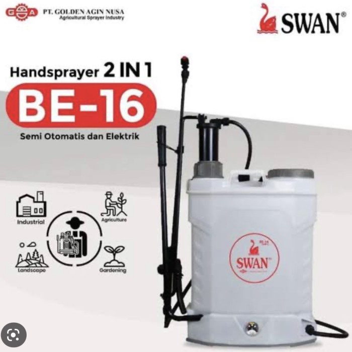 Sprayer swan manual elektrik alat semprot hama swan 2 in 1 be 16