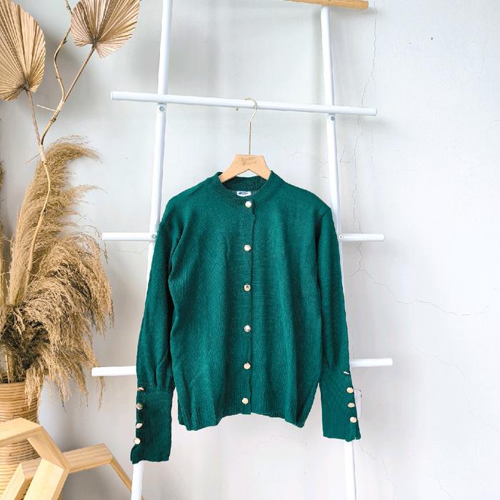 Terlaris [Cyc] Cardigan Basic Nara Outer L & Xxl Jumbo Rajut Atasan Wanita Kancing Knitwear Casual