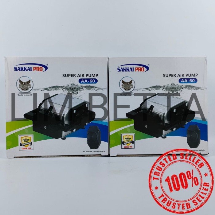 Laris Air Pump Sakkai Pro Aa-60 / Mesin Aerator Aquarium / Super Air Pump Aa
