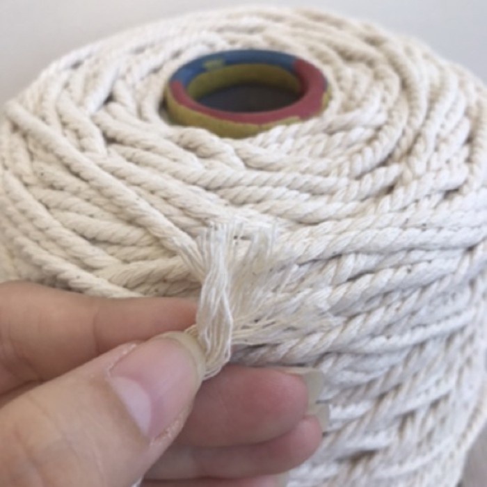 

(BestSeller) TALI KATUN MACRAME COTTON ROPE MAKRAME - BEIGE 4mm