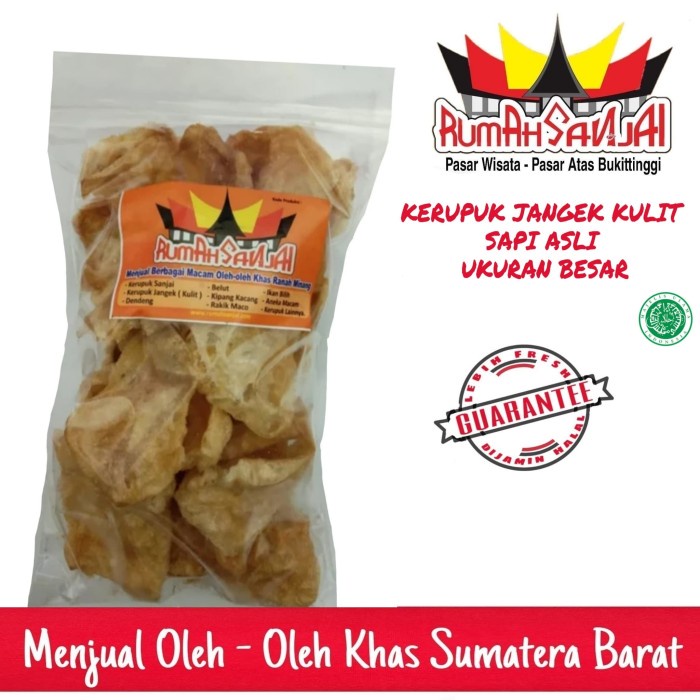 

Kerupuk Kulit Sapi Asli Uk Besar 250 gr - Kerupuk Jangek Bukittinggi