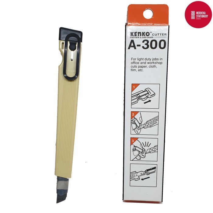 

(BestSeller) Cutter/Silet/Pemotong Kecil Kenko A-300/A300 dengan Klip/Penjepit