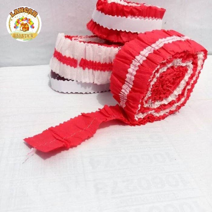 

(BestSeller) kertas krep merah putih/hiasan krep merah putih/hiasan kertas krep