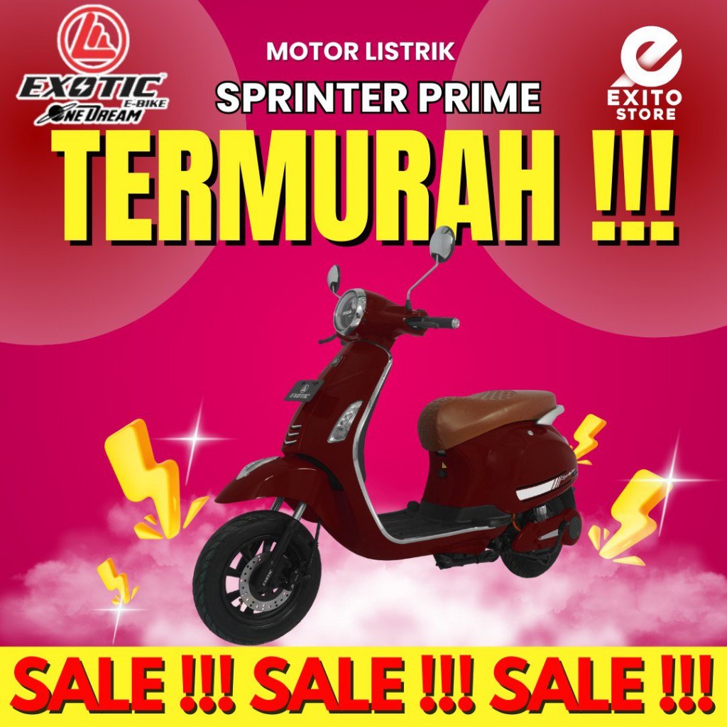 Sepeda Motor Listrik Exotic SPRINTER PRIME 1500 Watt Garansi