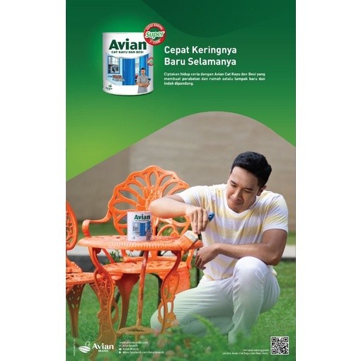 (BestSeller) CAT KAYU BESI AVIAN 1/2KG ANTI KARAT RAYAP PINTU JENDELA KUSEN BESI GALVANIS ALUMINIUM