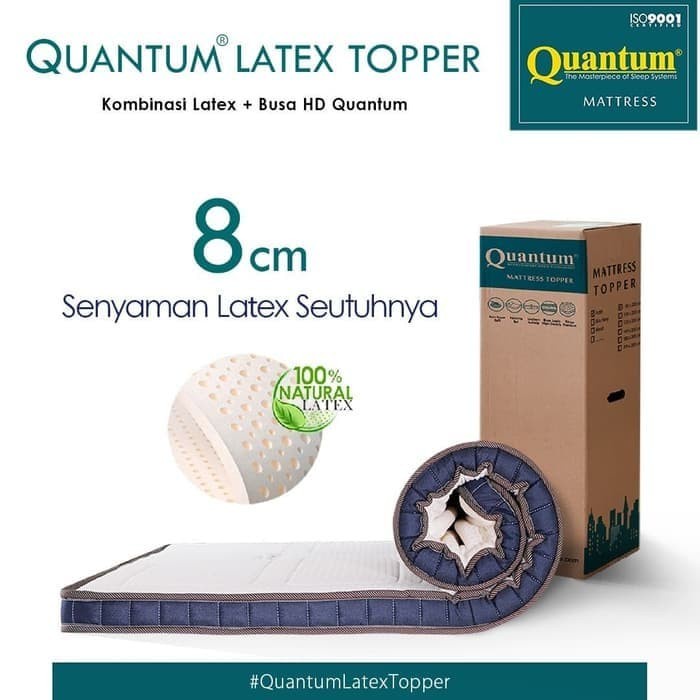 Populer Quantum Topper Latex 8Cm Pelapis Kasur Uk.180 X 200