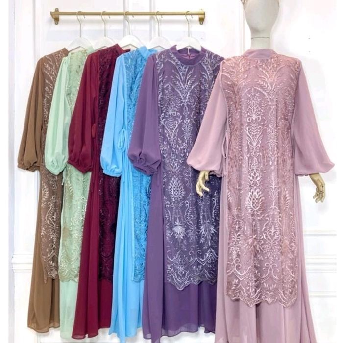 Hana Dress Brukat Ceruty Brukat Promo