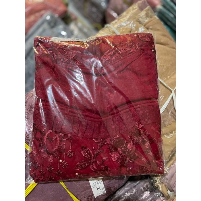 Meera - Dayra Dress Brokat Tile Kondangan Wanita Simple Mewah Gamis Brokat Duyung Kekinian New