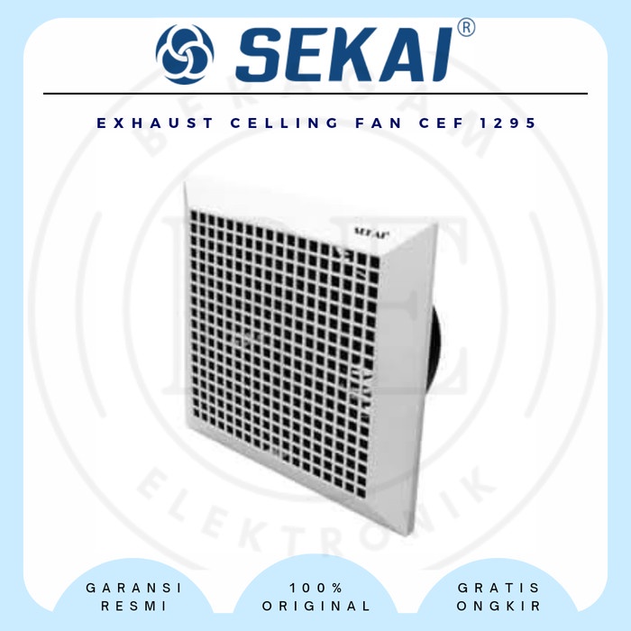 Sekai CEF 1295 Ceiling Exhaust Fan 12 Inch Hexos Plafon Kamar Mandi