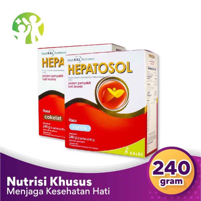 

(BestSeller) Hepatosol Rasa Coklat Jeruk dan Vanila 240gr Nutrisi Khusus