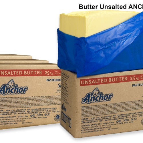 (BestSeller) ANCHOR UNSALTED BUTTER 500GR REPACK / PURE BUTTER IMPORT NEW ZEALAND - 100% HALAL (
