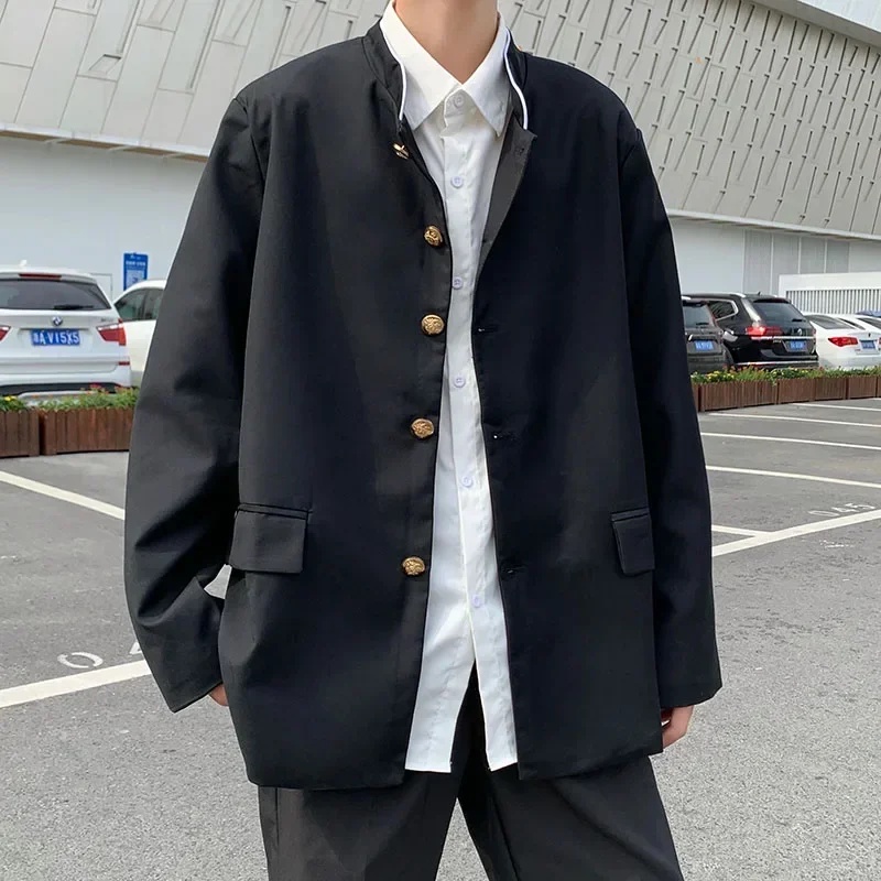 2024 Spring Men'S Casual Jacket Small Suit Japanese Style Dk Uniform Student Coat Gakuran Youth