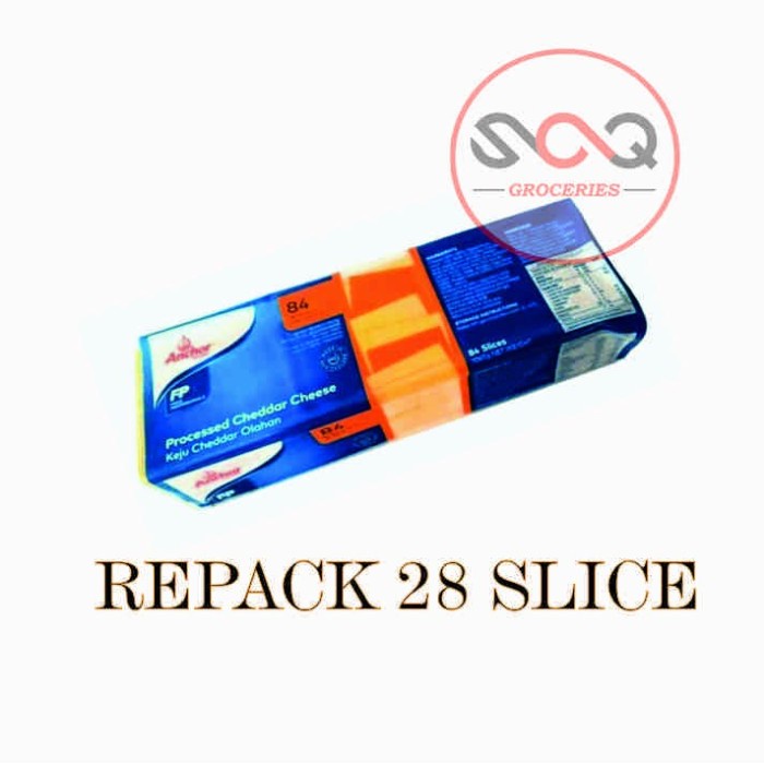

(BestSeller) Anchor Red Cheddar Cheese Slice 28 Keju Slice Orange