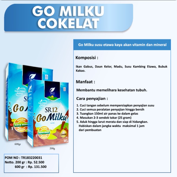 

(BestSeller) Go milku Sr12 Susu Kambing Etawa Susu Kaya Manfaat Menyehatkan Lambung Meningkatkan