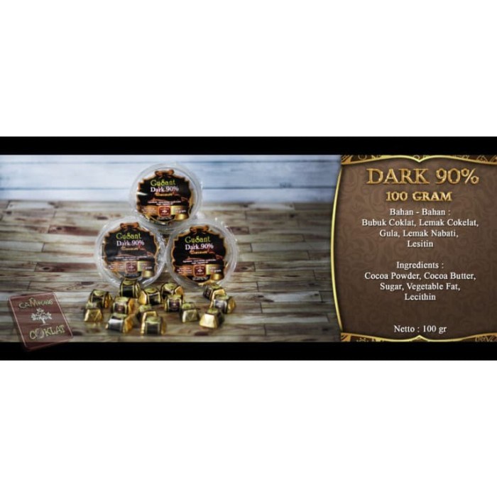 

(BestSeller) Coklat Diet-Dark Chocolate 90% Cup 100.gr - kampung coklat blitar
