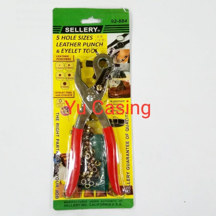 

Jual [READY] 5 HOLE SIZE TANG LEATHER PUNCH & EYELET MATA AYAM TOOL SELLERY 92-884