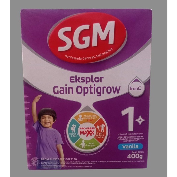 Viral Sgm Gain Optigrow 1+ Vanila, 400Gr Cod