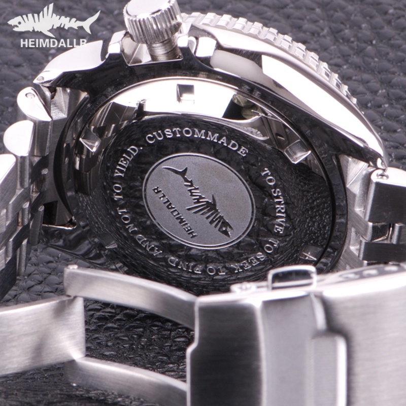 Heimdallr Sharkey Skx007 Vintage Diver Watch Mechanical Men Watches 200M Sapphire Crystal Luminous