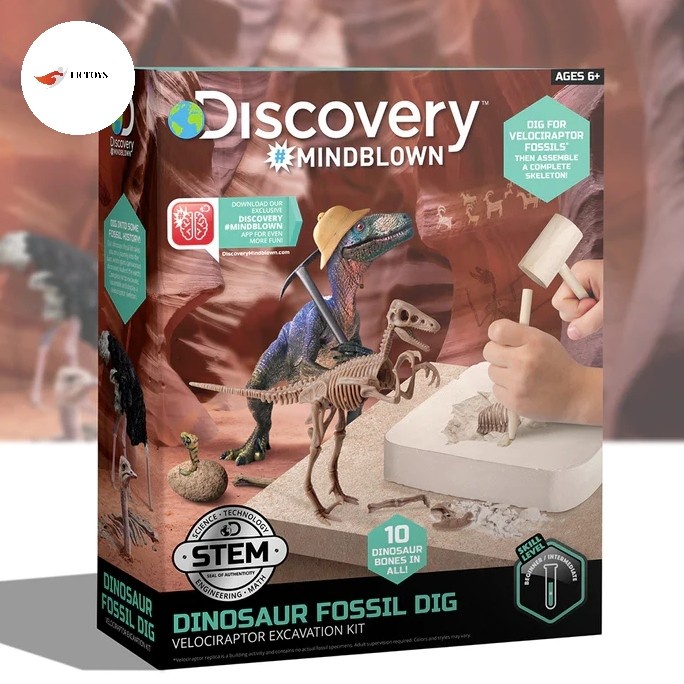 Sale Terbatas Discovery Mindblown Dinosaur Fossil Dig Velociraptor Excavation Kit Aman