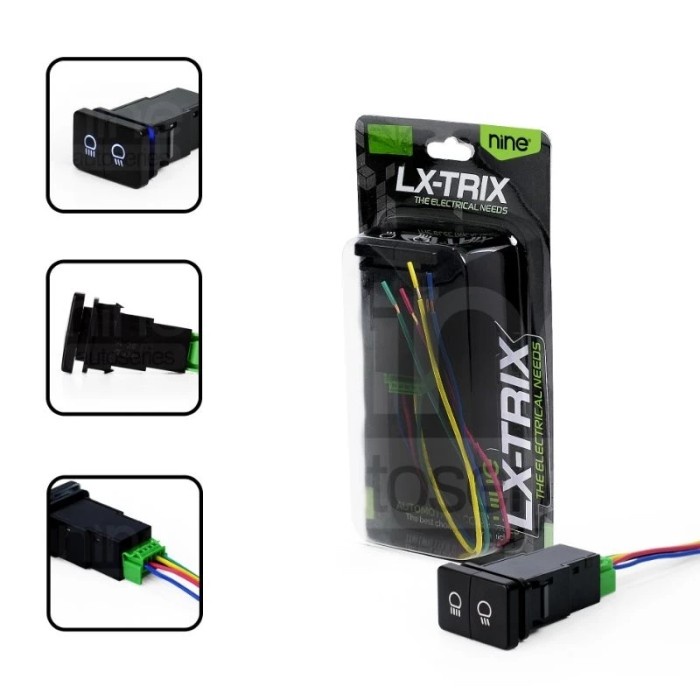 SAKLAR SWITCH MOBIL LAMPU TEMBAK 3 MODE NINE LUMINOS LB1 2 TOMBOL