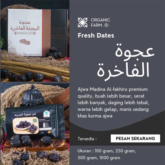 

Kurma Ajwa / Nabi 500gr Asli Madinah Premium Quality