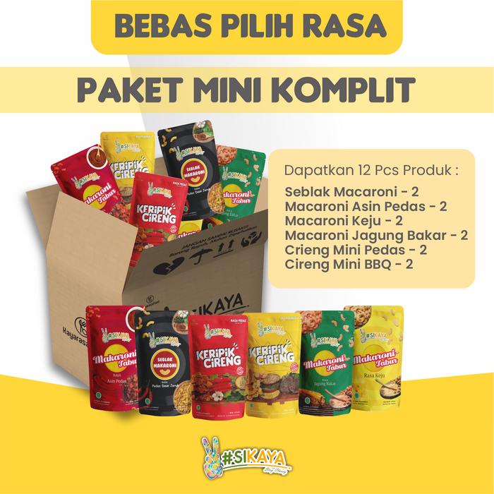 

Paket Reseller Keripik Cireng & Makaroni Mini Komplit Variant - Sikaya