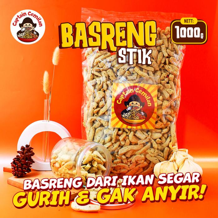 

1KG - Basreng stik Original Captain Cemilan Bandung Food Basreng Ori Camilan Snack Goreng Kering