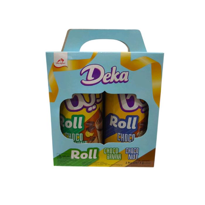 

Deka Wafer Roll Choco Banana & Choco Nut Spesial Lebaran Kaleng 87.5gr x 2klg