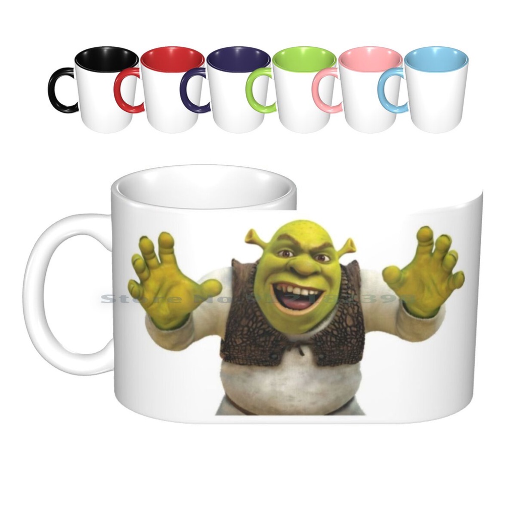 Shrek Is Love Shrek Is Life Ceramic Mugs Coffee Cups Milk Tea Mug Shrek Ogre Meme Creative Trending