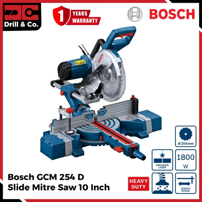 Bosch Gcm 254 D Slide Mitre Saw / Miter Saw 10 Inch