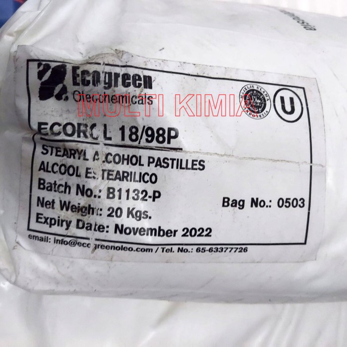 

Sale Terbatas Stearyl Alcohol 18/98 - Ecorol 18/98 20Kg Aman