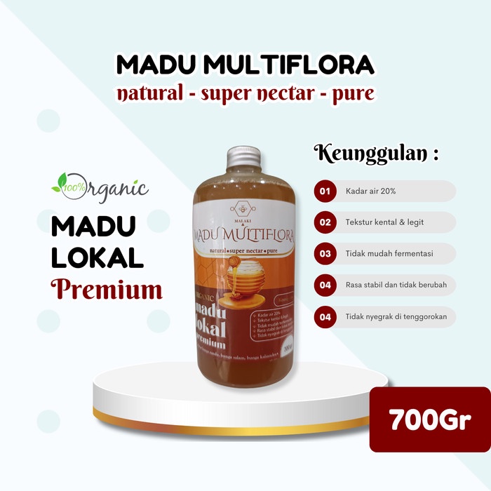 

Promo Terbatas Organic Madu Multiflora Premium 700 Gr Asli Original Aman