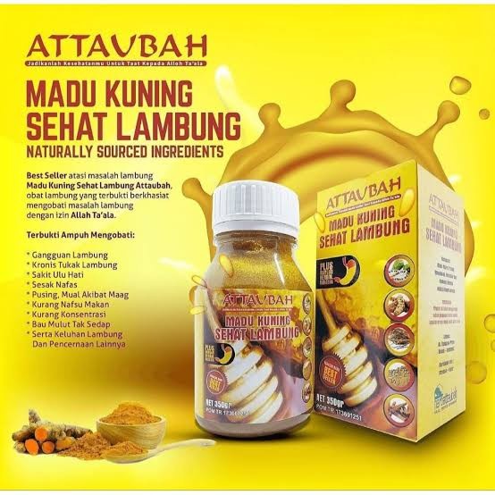 

Promo Terbatas Madu Kuning Sehat Lambung Attaubah 350Gr Maag Obat Herbal Asam Lambung Ampuh Asli
