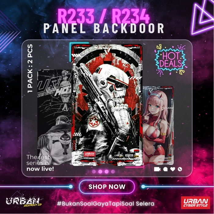 

CUCI GUDANG Cover Panel Backdoor Akrilik R233 / R234 Full Motif1 By URBAN DISTRICT