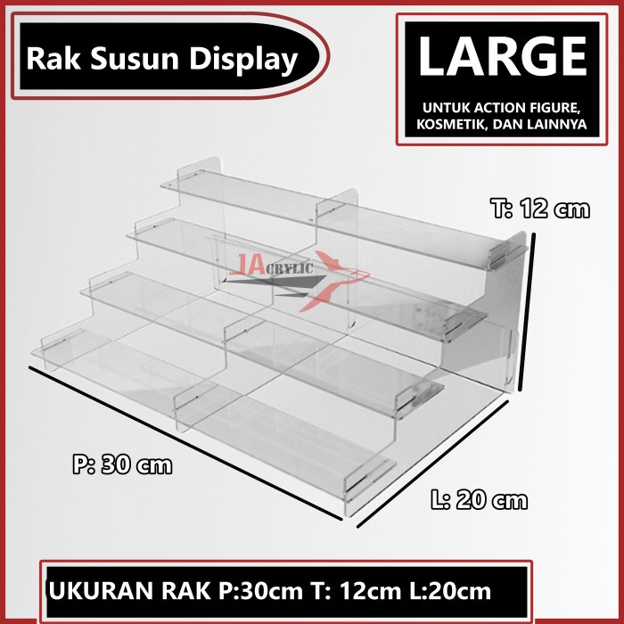 

EKSLUSIF DISPLAY ACTION FIGURE AKRILIK / RAK SUSUN SERBAGUNA / RAK KOSMETIK