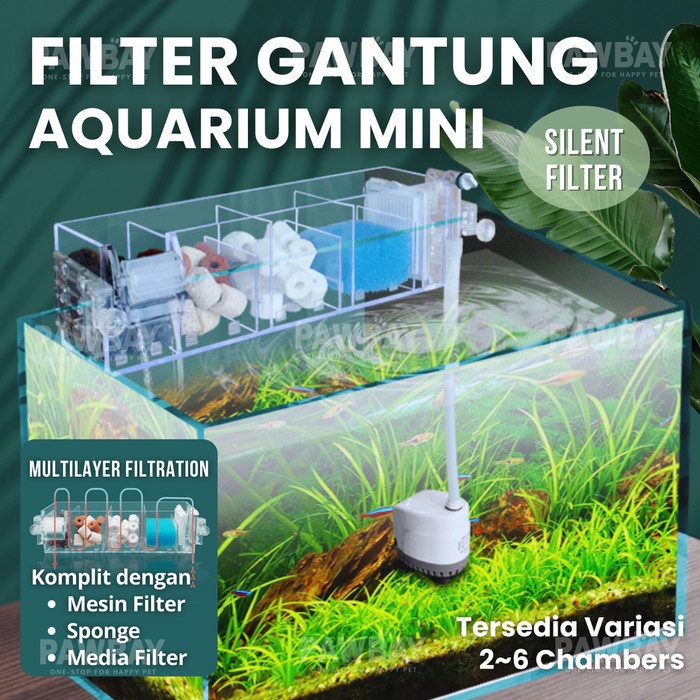 

LIMITED EDITION Filter Akrilik Gantung External Hanging Hangon Hang on Aquarium Akuarium Mini Ikan
