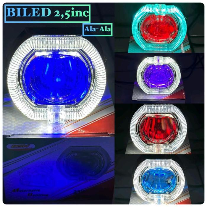 READY COD LAMPU DEPAN BILLED HEADLAMP PROJIE BI LED mini 2,5inch PROJIE BILLED SEMUA MOTOR/MOBIL