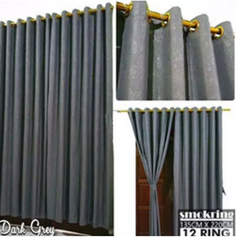 Gorden Tebal Multifungsi Curtain Terbaru Termurah Polos Q6G4 Premium Kamar Minimalis Tirai Terlaris 