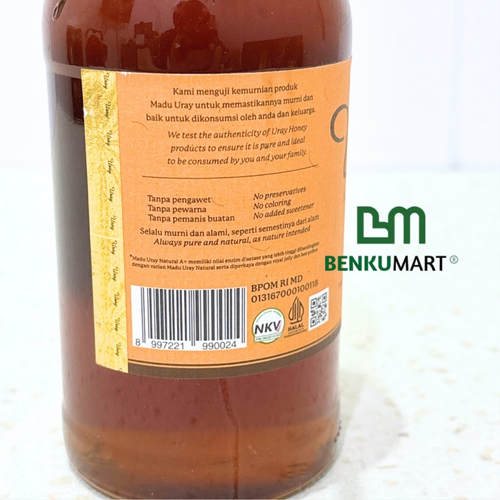

Promo Terbatas Madu Lebah Alami Grade A+ Madu Uray Natural Honey 100% 450Gr Aman