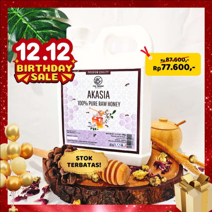 

Sale Terbatas 1Kg Madu Hutan Murni Asli / Natural Pure Raw Honey / Variant Nektar Aman